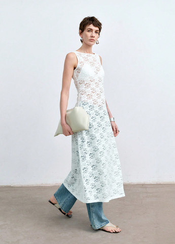 Белое кэжуал платье платье-майка SHEIN однотонное