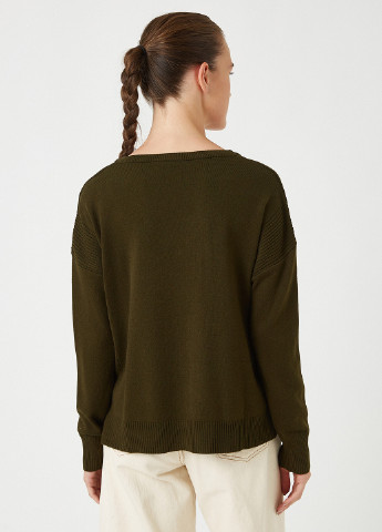 Оливковий (хакі) демісезонний пуловер пуловер KOTON