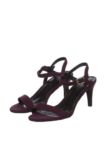 Темно-фиолетовые босоножки New Look на высоком каблуке с ремешком