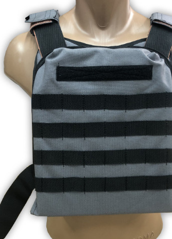 Плитоноска для военных со стропами MOLLE UkrCossacks 1.0 серая No Brand (253135502)