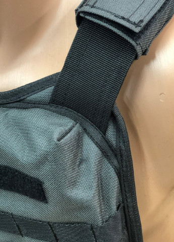 Плитоноска для военных со стропами MOLLE UkrCossacks 1.0 серая No Brand (253135502)