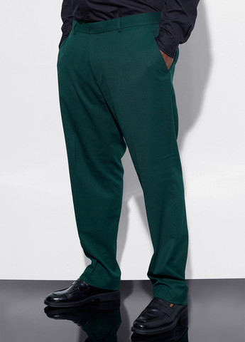 Темно-зеленые кэжуал, классические демисезонные классические брюки Boohoo