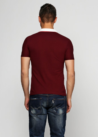 Бордовая футболка-поло для мужчин Chiarotex однотонная