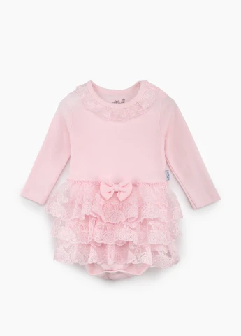 Розовое платье-боди Mini born (254063675)