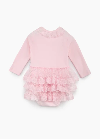 Розовое платье-боди Mini born (254063675)