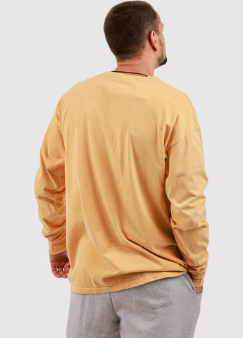 Горчичный демисезонный кэжуал лонгслив tgt однотонный