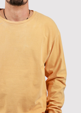 Горчичный демисезонный кэжуал лонгслив tgt однотонный