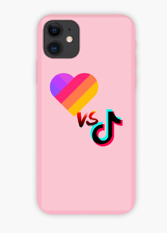 Чехол силиконовый Apple Iphone X ТикТок и Лайк (TikTok and Likee) Белый (6129-1387) MobiPrint (219487607)