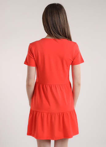 Красное кэжуал платье а-силуэт BBL однотонное