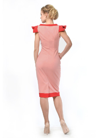 Светло-розовое кэжуал платье Lemon однотонное