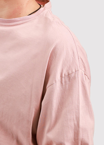 Лонгслів Blue 84 однотонний пудровий кежуали трикотаж, бавовна