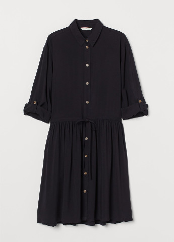 Чорна кежуал сукня H&M однотонна