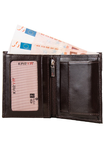 Чоловічий шкіряний гаманець 8,5х10х2 см Karya (252133992)