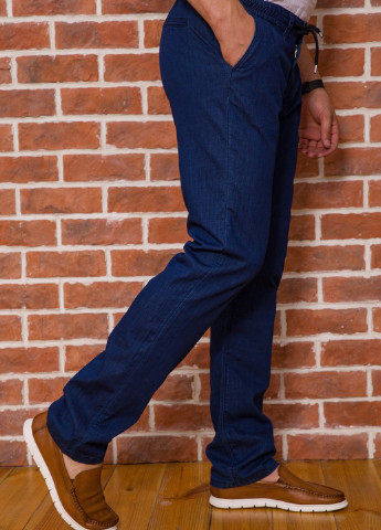 Синие демисезонные прямые джинсы Ager