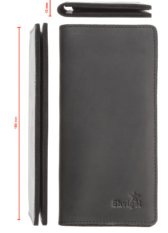 Мужской кожаный кошелек 8,5х17,5 см Shvigel (252130062)