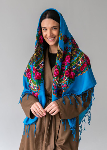 Платок шерстяной с бахромой 120х120 см. Homedec - (256408995)