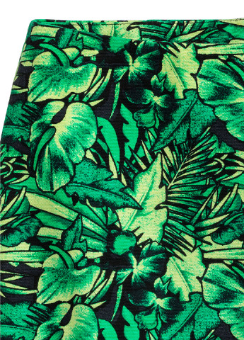 Зеленая кэжуал с рисунком юбка H&M мини