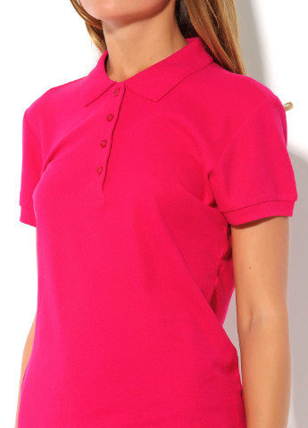 Фуксиновая (цвета Фуксия) женская футболка-поло Sol's однотонная