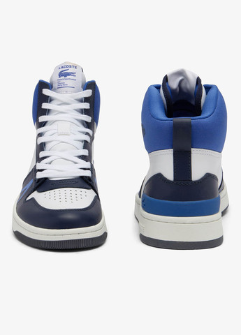 Голубые кеды Lacoste L001 Mid