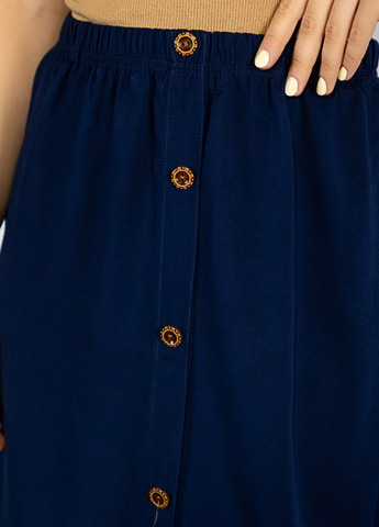 Темно-синяя кэжуал однотонная юбка Time of Style колокол