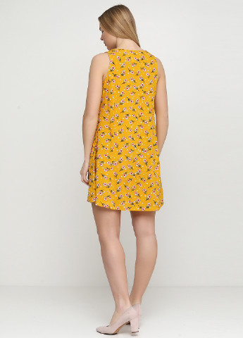 Желтое кэжуал платье Bon Voyage с цветочным принтом
