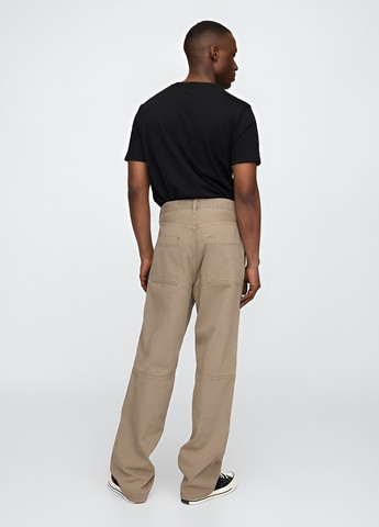 Бежевые демисезонные прямые джинсы Gap