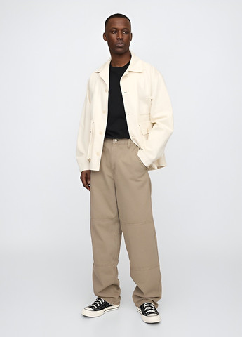 Бежевые демисезонные прямые джинсы Gap