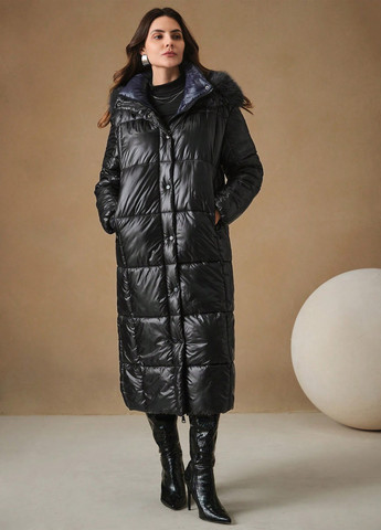 Черный зимний Пуховик SHEIN