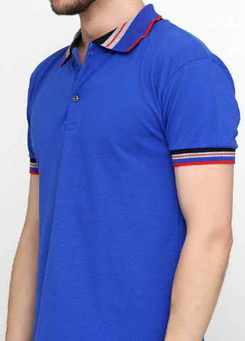 Синяя футболка-поло для мужчин Chiarotex однотонная