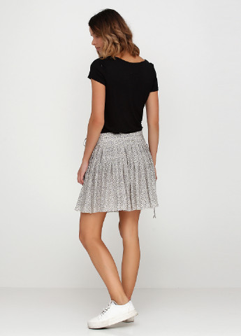 Светло-серая кэжуал с абстрактным узором юбка H&M мини