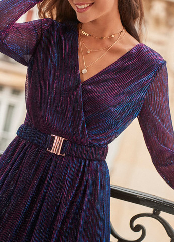 Комбинированное вечернее платье SHEIN однотонное