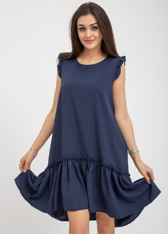 Темно-синее кэжуал платье Ager однотонное