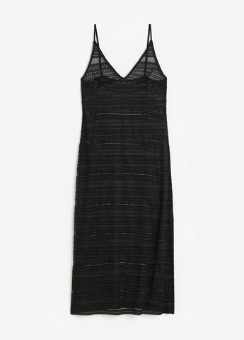 Чорна пляжна сукня H&M однотонна
