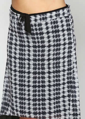 Черно-белая кэжуал в клетку юбка DKNY клешированная