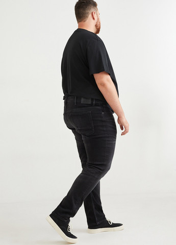 Черные демисезонные зауженные джинсы C&A