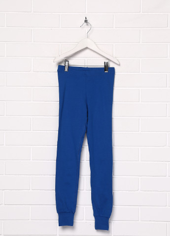 Синие домашние демисезонные брюки со средней талией H&M