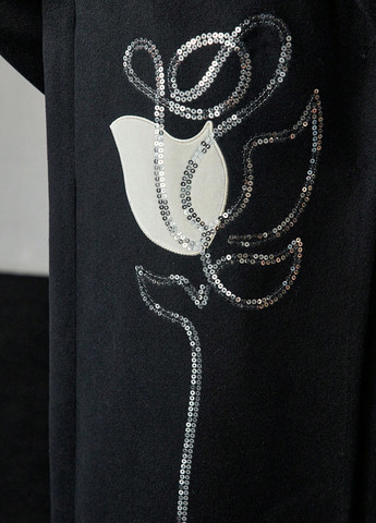 Черное зимнее Пальто двубортное SHEIN