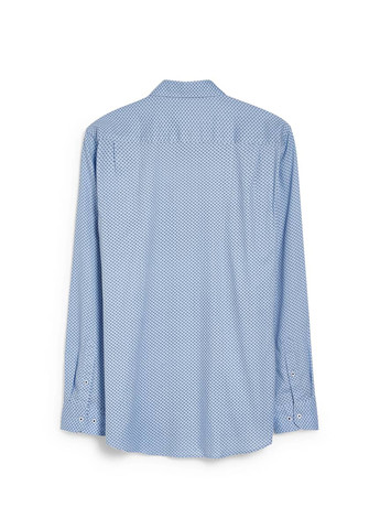 Голубой кэжуал, классическая рубашка с рисунком C&A