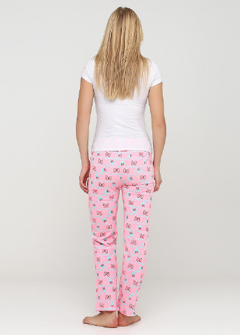 Розовые домашние демисезонные брюки Rinda Pijama