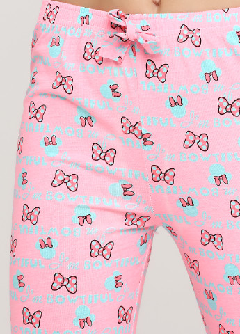 Розовые домашние демисезонные брюки Rinda Pijama