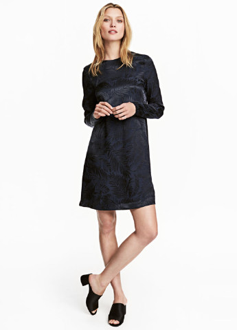 Темно-синя кежуал плаття, сукня H&M