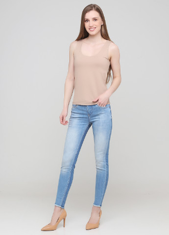 Голубые демисезонные скинни, укороченные джинсы Madoc Jeans
