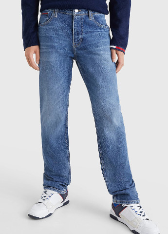 Синие демисезонные прямые джинсы Tommy Jeans