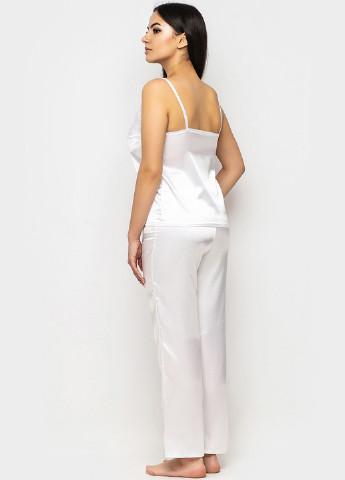 Белая всесезон пижама (топ, брюки) Ghazel