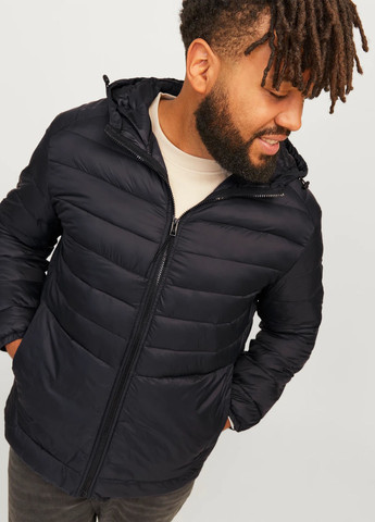 Чорна демісезонна куртка Jack & Jones