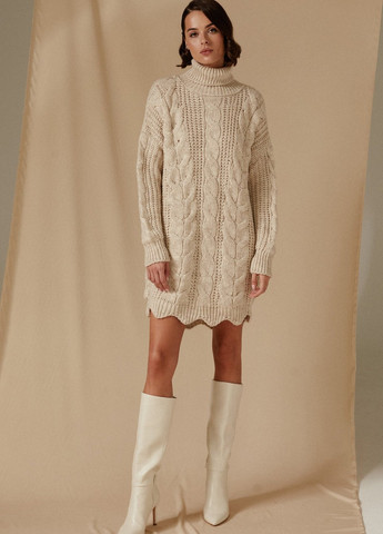 Женское зимнее Платье платье-свитер Gepur однотонное