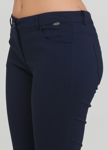 Темно-синие кэжуал демисезонные укороченные брюки Sarah Chole