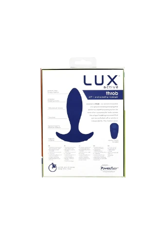 Анальная пробка с пульсацией – Throb – 4.5" Anal Pulsating Massager, пульт ДУ Lux (254152134)