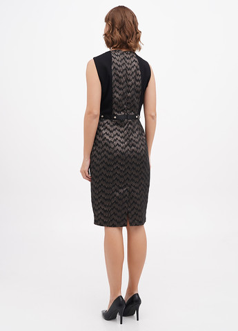 Коричневое кэжуал платье футляр Sassofono однотонное