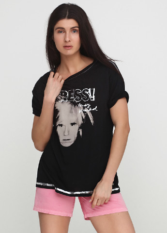 Чорна літня футболка Andy Warhol